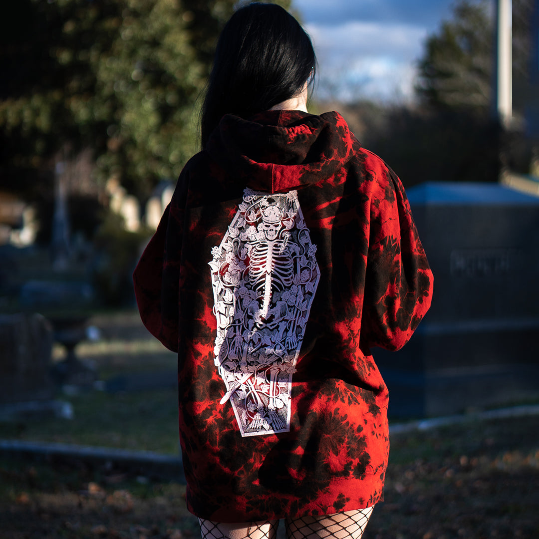 Tie Dye Memento Mori Hoodie – Brutal Bohemian