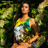 Gas Mask Tie Dye Tank - Brutal Bohemian