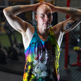 Gas Mask Tie Dye Tank - Brutal Bohemian