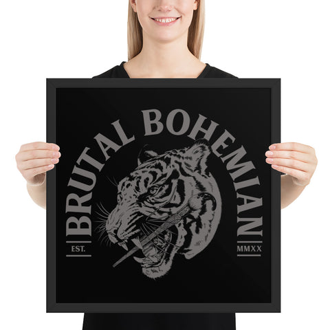 Retro Tiger Framed Print - Brutal Bohemian