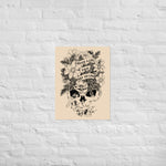 Create A Life Flower Skull Lineart Print 18"x24" - Brutal Bohemian